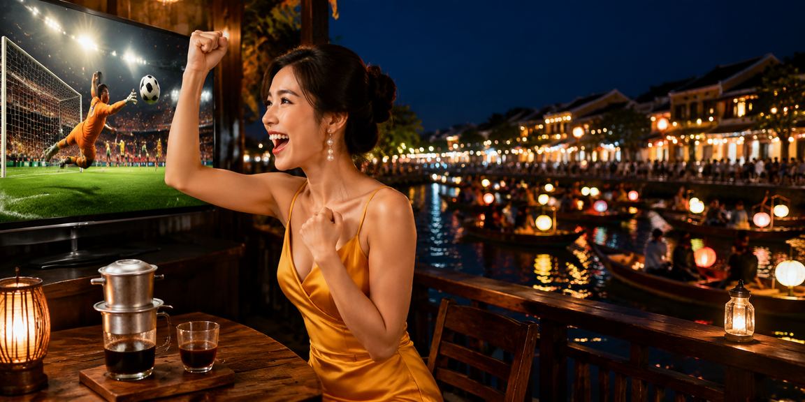 Đồng ý tải ứng dụng a55s trên điện thoại trong quán cà phê Hội An